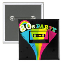 arrière - plan de la partie 80s badge avec épingle