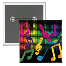 Arrière - plan de partie de musique badges avec agrafe