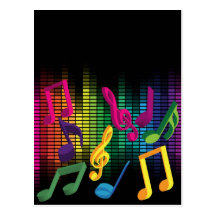 Arrière - plan de partie de musique cartes postales