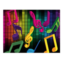 Arrière - plan de partie de musique cartes postales