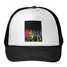 Arrière - plan de partie de musique casquettes