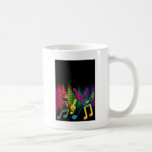 Arrière - plan de partie de musique tasse à café