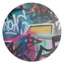 arrière - plan de tache de graffiti assiettes