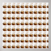 Arrière - plan de tasses de café posters