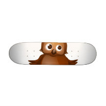 Arrière - plan Editable - hibou mignon de Brown Plateau De Skate