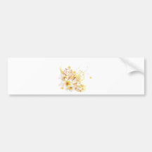 Arrière - plan floral frais autocollants pour voiture