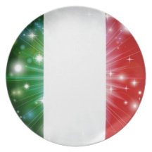 Arrière - plan italien de drapeau assiettes