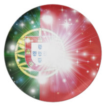 Arrière - plan portugais de drapeau assiette