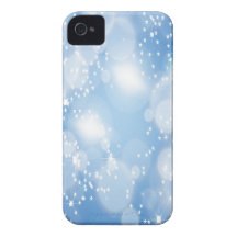 Art abstrait bleu-clair coques iPhone 4 Case-Mate