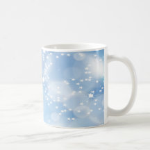 Art abstrait bleu-clair tasse