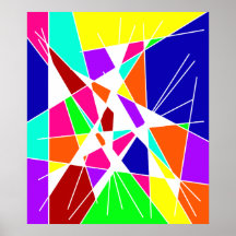 Art abstrait coloré affiche
