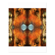 art abstrait coloré avec un signe de nature indien carte postale