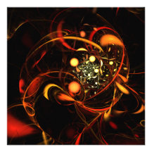 Art abstrait de battement de coeur invitation personnalisable