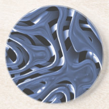 Art abstrait de chrome bleu de Swiryly Dessous De Verres