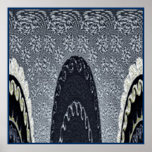 Art abstrait de Digitals de vagues (image tramée) Posters