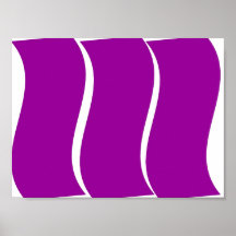 Art abstrait de vague pourpre posters