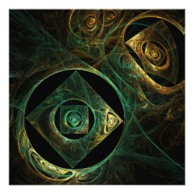 Art abstrait de vibrations magiques faire-parts