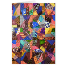 Art abstrait d'édredon de patchwork d'édredon fol  carte