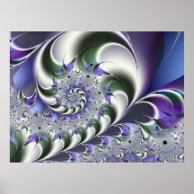 Art abstrait en spirale de fan poster