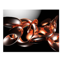 Art abstrait en verre des asteroïdes 3D Cartes Postales
