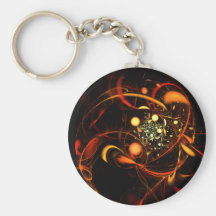 Art abstrait Keychain de battement de coeur Porte-clé