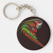Art abstrait Keychain de caméléon Porte-clefs