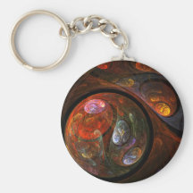 Art abstrait Keychain de connexion liquide Porte-clef