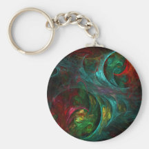 Art abstrait Keychain de genèse Porte-clé