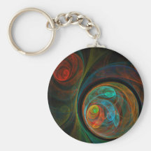 Art abstrait Keychain de renaissance Porte-clés