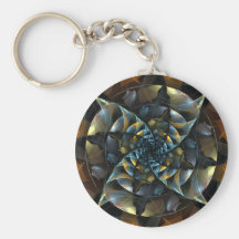 Art abstrait Keychain de soleil Porte-clés