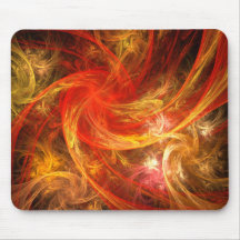 Art abstrait Mousepad de tempête de feu Tapis De Souris
