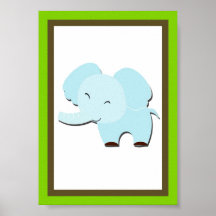 art animal de mur de jungle de l'éléphant 5X7 Posters