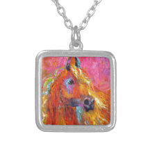 Art Arabe rouge coloré de cheval Colliers