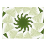Art blanc vert 1 de kaléidoscope cartes postales