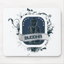 Art bleu de Bouddha Tapis De Souris