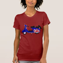 Art bleu de scooter du cru UJ T-shirts