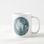 Art bleu vintage Nouveau Mug