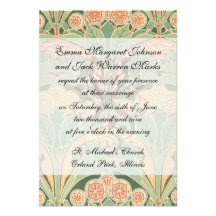 art bontanical fleuri de nouveau d'art de jardin invitations