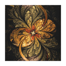 Art brillant de fractale de feuille toile tendue