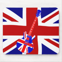 Art britannique 2 de guitare d'Union Jack Tapis De Souris