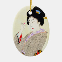 Art classique japonais oriental frais de dame de g décoration de noël