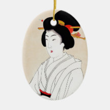 Art classique japonais oriental frais de dame de g décoration de noël