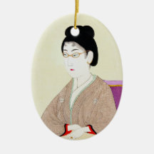 Art classique japonais oriental frais de dame de g ornement