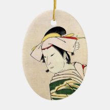 Art classique japonais oriental frais de dame de g ornement de noël