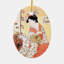 Art classique japonais oriental frais de dame de g décoration de noël