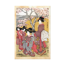 Art classique japonais oriental frais de dame de g toiles tendues