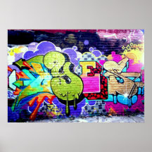 Art coloré de graffiti affiches