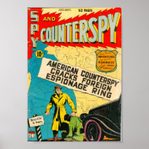 Art comique d'âge d'or - espion et Counterspy Posters