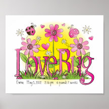 Art customisé de Madame Bug Girls Room Wall d'inse Poster