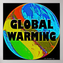 Art d'affiche de réchauffement climatique